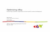 Optimizing eBay - Architecture · eBay Inc. confidential eBay manages … – Over 276,000,000 registered users – Over 1 Billion photos – eBay users worldwide trade more than