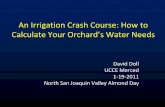 An Irrigation Crash Course: How to Calculate Your …cestanislaus.ucanr.edu/files/111809.pdfAn Irrigation Crash Course: How to Calculate Your Orchard’s Water Needs David Doll UCCE