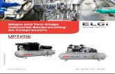 Single and Two-Stage Industrial Reciprocating Air Compressors ... ELGi reciprocating air compressors