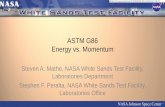 ASTM G86 Energy vs. Momentum · ASTM G86 Energy vs. Momentum Steven A. Mathe, NASA White Sands Test Facility, Laboratories Department Stephen F. Peralta, NASA White Sands Test Facility,