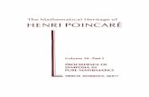 THE MATHEMATICAL HERITAGE OF HENRI POINCARÉ · Symposium on the Mathematical Heritage of Henri Poincare, held at Indiana University, Bloomington, Indiana. This volume presents the