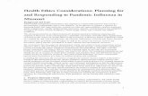 Health Ethics Considerations: Planning for and …...Health Ethics Considerations Planning and Responding to Pandemic Influenza in Missouri imposition should be as equitable as possible,