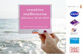 creative melbournecreativemelbourne.com.au/CM-Program-2019.pdf · Dr. Vincent Ribiere Founder IKI-SEA An enthusiastic, creative international consultant and professor with a passion