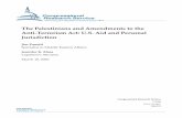 The Palestinians and Amendments to the Anti-Terrorism Act ... · v. PLO and Sokolow v. PLO) against the Palestinian Authority (PA) and Palestine Liberation Organization (PLO) that