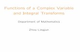 Functions of a Complex Variable and Integral Transformsenglish-c.tongji.edu.cn/_SiteConf/files/2014/05/05/file_536740eac14aa.pdf · Functions of a Complex Variable and Integral Transforms