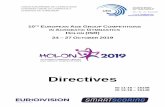 10TH EUROPEAN AGE GROUP COMPETITIONS IN A G H (ISR) 24 … · 10th EAGC ACRO Holon (ISR) Directives Page 2 Lausanne, March 2019 Dear President, The UEG is pleased to herein provide