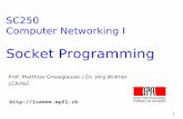 SC250 Computer Networking Iica2 Socket programming Chapter goals: Learn how to build client/server applications that communicate using sockets. Java sockets stream sockets (TCP) stream