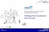 Findings from customer exit surveys - gov.uk · • Questionnaire pilot in Croydon on 10 June 2015 – Questionnaire was found to work well; no signs that respondents had any problems