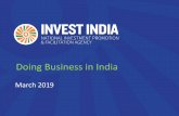 Doing Business in India - Invest India Business in India... · Investment climate in India has also improved considerably since the opening up of the economy in 1991. With an aim