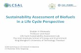 Sustainability Assessment of Biofuels in a Life Cycle ......Sustainability Assessment of Biofuels in a Life Cycle Perspective Shabbir H Gheewala Professor and Head Life Cycle Sustainability