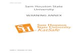 DRAFT 2 OCT 2018 Sam Houston State University WARNING ANNEX Annex (2 OCT 2018).pdf · DRAFT 2 OCT 2018 ANNEX A – WARNING, OCT 2018 hazardous events. These procedures are for both