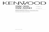 SW-305 - 505 (Cover) - KENWOODmanual.kenwood.com/files/B61-1073-00.pdfINSTRUCTION MANUAL SW-305 PAGE 2 SW-505D PAGE 13 B61-1073-00 (EN) KENWOOD CORPORATION. 2 SW-305 [EN] Before applying