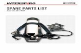 SPARE PARTS LIST - AIM Craftworks...Interspiro® and Spiromatic® are registered trademarks belonging to Interspiro. This publication may not be copied, photocopied, reproduced, translated,