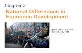 National Differences in Economic Development · Of Economic Development? Gross domestic product (GDP) Market value of a country’s output attributable to factors of production located