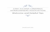 LAKE JULIANA LANDINGS HOMEOWNERS ASSOCIATION LAKE JULIANA LANDINGS HOMEOWNERS ASSOCIATION, IC. RECYCLING