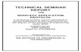 TECHNICAL SEMINAR REPORT · 2012-04-28 · TECHNICAL SEMINAR REPORT ON WIRELESS APPLICATION PROTOCOL A technical seminar report submitted in partial fulfillment of the requirement