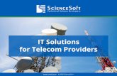 IT Solutions for Telecom Providers · for Telecom Providers. ... Customer Self-Service Portals Profile-based and personalized use Purchase management (e.g. add or upgrade service