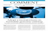 COMMENT - media.nature.com · Technical considerations. For germline editing to even be considered for a clinical application, its safety and efficacy must be sufficient — taking