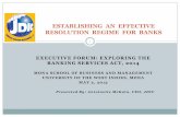 ESTABLISHING AN EFFECTIVE RESOLUTION …ran-s3.s3.amazonaws.com/businesseventsja.com.jm/s3fs...ii. define the roles and responsibilities of the authorities; and iii. set out the process