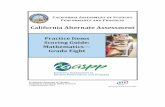 CSA Grades Three Through Five Training Test Scoring Guide · The California Alternate Assessment Mathematics Practice Test Scoring Guides provide ... a broad content area that contains