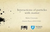 Interactions of particles with matter - ULisboaromao/Public/ensino/... · 2015-09-29 · Interactions of particles with matter Ruben Conceição Particle Physics (2015/2016) Interaction