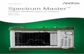 Product Brochure Spectrum Master · Product Brochure. Spectrum Master ... to the instrument to accurately measure the maximum field strength. Emission Mask The emission mask is a