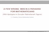 A FEW WRONG MEN IN A PARADISE FOR MATHEMATICIANSsreedhar/pdf/knots.pdf · 2014-11-09 · Atoms are knotted and linked vortices in Ether. Stability: Vortex atoms are stable, so are