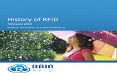 History of RFIDrainrfid.org/wp-content/uploads/2015/12/History-of-RFID.pdf · The RAIN RFID Alliance is an organization founded in April 2014 to promote awareness, increase education