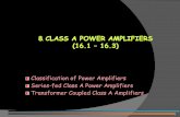 Classification of Power Amplifiers Series-fed Class A ...ggn.dronacharya.info/.../Vsem/AEC/section-C/derivation-class-A.pdf · Classification of Power Amplifiers Series-fed Class