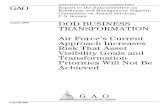 GAO-08-866 DOD Business Transformation: Air Force's ... · asset accountability systems is not accurate, complete, and timely, DOD’s day-to-day operations could be adversely affected