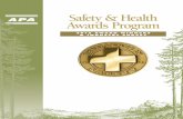 Safety & Health Awards Program - APAForm No. SP-1174C S 2016 APA The Engineered Wood Association S APA Safety & Health Awards – 2015 On behalf of the APA Safety and Health Advisory