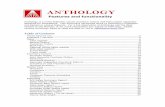 Features and functionality - Anthologyanthology.com/anthologyweb/(X(1)S... · 2018-12-05 · ANTHOLOGY Features and functionality Anthology is a richly-featured, robust inventory
