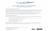 HULL AND LIABILITY INSURANCE Aircraft Proposal Form · At Catalyst Aviation Insurance we are committed to protecting your privacy. We use the information you provide to arrange insurance