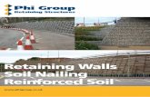 Retaining Walls Soil Nailing Reinforced Soil · Soil Nailing and Facings Soil Nailing is a method to stabilise existing embankments using grouted steel bars. A facing can then be