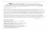 WOMEN’S CLUB NEWSLETTER...Members of the UB Women’s Club: As a reminder to anyone who is a paid member of the UB Women’s Club, that that automatically makes you a member of the