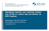 Operational behavior and reforming kinetics over Ni/YSZ of ... · Operational behavior and reforming kinetics over Ni/YSZ of a planar type pre-reformer for SOFC systems 2nd World