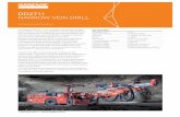 DD2711 NARROW VEIN DRILL · tunnels with cross-section (Width x Height) minimum 2.7 m x 3.0 m and maximum 6.4 m x 5.8 m. Sandvik versatile boom B26F is fitted with 360° feed rotation