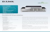 Fast Ethernet Smart Switches - RS Components · Fast Ethernet Smart Switches DES-1210-08P/28/28P/52 • Class leading performance Higher switching capacity and faster packet forwarding