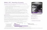 PRO-TF Vanilla Cream - 4life · 2019-12-27 · PRO-TF® Vanilla Cream University-tested, ultra-absorbable protein that supports lean muscle and stimulates fat burning markers by up