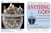 Chair’s welcome · 2019-10-17 · Chair’s welcome Welcome, ladies and gentlemen, to our production of “Anything Goes”: a first for Hitchin Thespians. The show began its stage