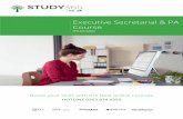 8.Executive Secretarial & PA Course · materials will build your conﬁdence to secure your qualiﬁcation. Executive Secretarial & PA Course About the course OVERVIEW Course Certiﬁcate
