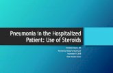 Management of Pneumonia in the Hospitalized Patient•Pathogen enters lungs and innate immune system fails to clear pathogen. ... References •Stern, A et al. Corticosteroids for