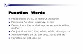 Function Words - NYU PsychologyDifferences between content and function words: Aphasia in Hebrew “Noticeably, among all of RS’s errors, there were only four infinitival substitutions
