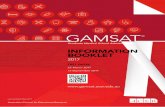 GAMSAT · GAMSAT test in March and/or September 2017. You should make sure that you understand fully and are familiar with the contents of this Booklet (including the Legal Notice)