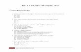 DU LLB Question Paper 2017 - karanveerkamra.com · DU LLB Question Paper 2017 General Knowledge 1. When was Article 21A (right to education) inserted in part of the constitution?