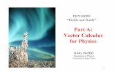 Part A: Vector Calculus for Physics - UCT Physics WebApp ... Buffler vector... · · the surface · a unit vector rotating about the point (1, 1, 0) · a rotating plane parallel to