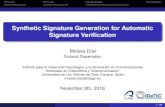 Synthetic Signature Generation for Automatic Signature ... · On-2-On Off-2-Off Full Synthesis Conclusions Synthetic Signature Generation for Automatic Signature Veriﬁcation Moises
