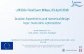 LIFES50+ Final EventBilbao, 03 April 2019 Session ... · • Journal paper: Frank Lemmer, Wei Yu and Po Wen Cheng (2018) ‘Iterative Frequency-Domain Response of Floating Offshore