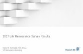 2017 Life Reinsurance Survey Presentation...2017 Life Reinsurance Survey Results Nancy M. Kenneally, FSA, MAAA VP Reinsurance Marketing Image: used under license from shutterstock.com