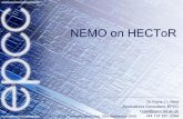 NEMO on HECToR · 2014-04-08 · –Binary output file for model results, restart files etc • All binary data files are in netCDF format – netCDF = network Common Data Format